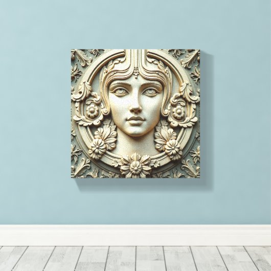 De sereen muse canvas afdruk (Insitu (Houten vloer))