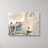 De Serenade (Liefde) (Romantische Scene) Canvas Afdruk (Voorkant)
