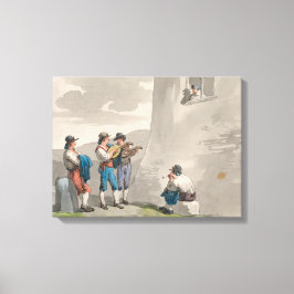 De Serenade (Liefde) (Romantische Scene) Canvas Afdruk