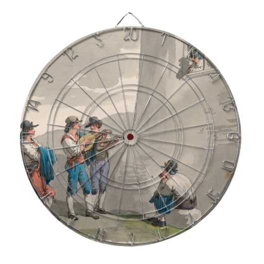 De Serenade (Liefde) (Romantische Scene) Dartbord (Voorkant)