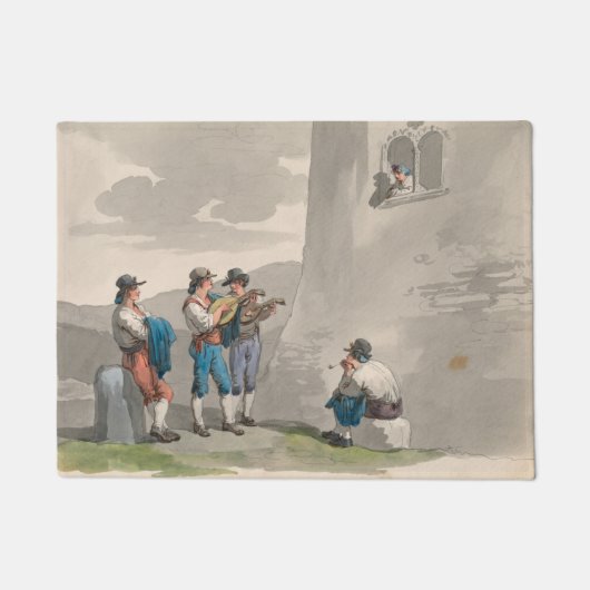 De Serenade (Liefde) (Romantische Scene) Deurmat (Voorkant)