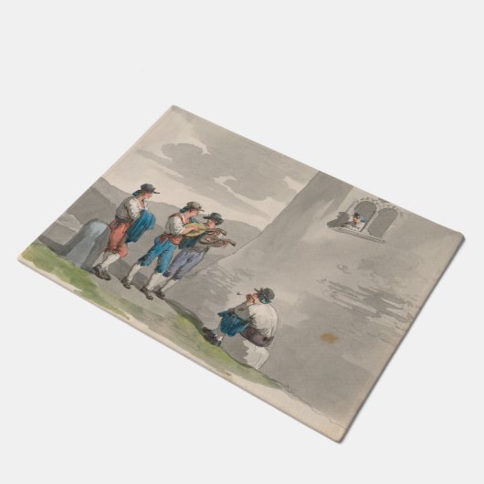 De Serenade (Liefde) (Romantische Scene) Deurmat (Schuin)