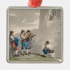 De Serenade (Liefde) (Romantische Scene) Metalen Ornament