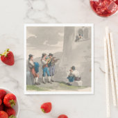 De Serenade (Liefde) (Romantische Scene) Servet (Insitu)