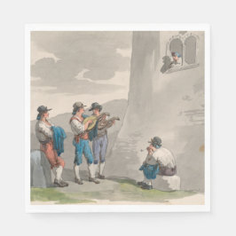 De Serenade (Liefde) (Romantische Scene) Servet