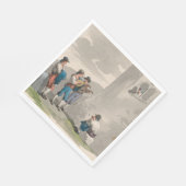 De Serenade (Liefde) (Romantische Scene) Servet (Hoek)