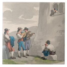 De Serenade (Liefde) (Romantische Scene) Tegeltje