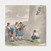 De Serenade (Liefdeslied) (Romantisch tafereel) Magneet (Voorkant)