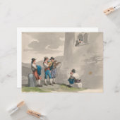 De Serenade (Liefdesliederen) (Romantisch tafereel Kaart (Voorkant / Achterkant in situ)