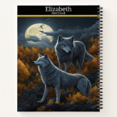 De serenade van een wolf onder het betoverende maa notitieboek (Achterkant)