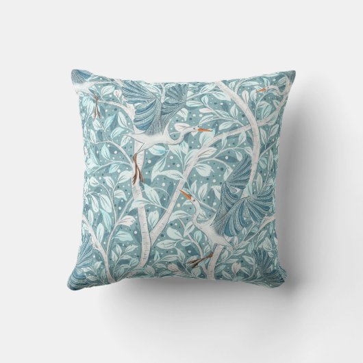 De serene nestplaats van Blue Heron Kussen (Achterkant)