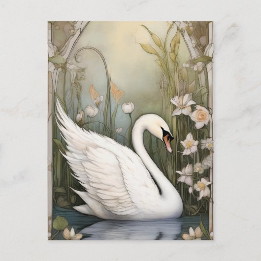 De Serene Swan Briefkaart (Voorkant)