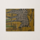 De Serengeti-geest: zebra graast in de Mara Legpuzzel (Horizontaal)