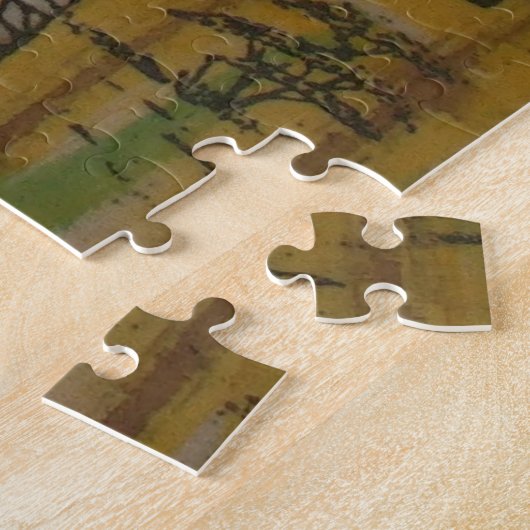 De Serengeti-geest: zebra graast in de Mara Legpuzzel (Zijkant)