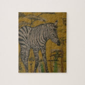 De Serengeti-geest: zebra graast in de Mara Legpuzzel (Verticaal)
