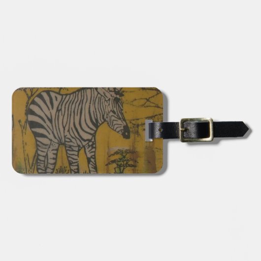 De Serengeti Spirit: Zebra Grazen in de Mara Bagagelabel (Voorkant horizontaal)