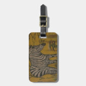 De Serengeti Spirit: Zebra Grazen in de Mara Bagagelabel (Voorkant verticaal)