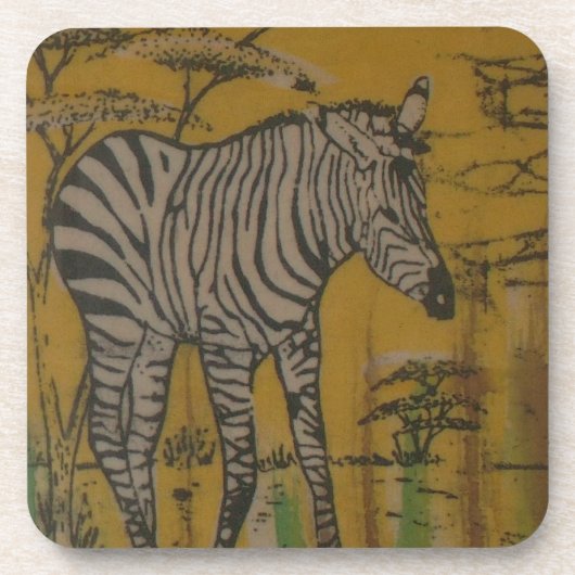 De Serengeti Spirit: Zebra Grazen in de Mara Bier Onderzetter (Voorkant)