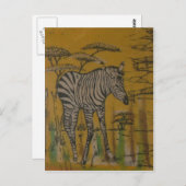 De Serengeti Spirit: Zebra Grazen in de Mara Briefkaart (Voorkant / Achterkant)