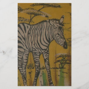 De Serengeti Spirit: Zebra Grazen in de Mara Briefpapier