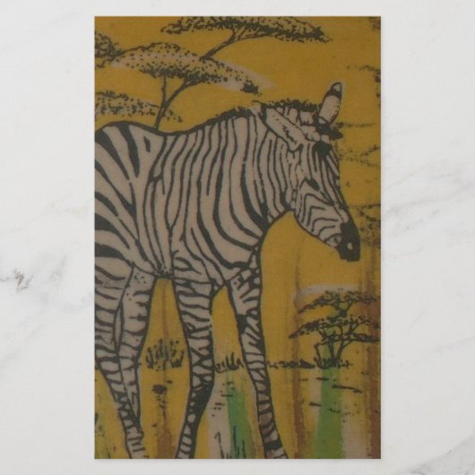 De Serengeti Spirit: Zebra Grazen in de Mara Briefpapier (Voorkant)