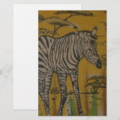 De Serengeti Spirit: Zebra Grazen in de Mara Briefpapier (Voorkant / Achterkant)