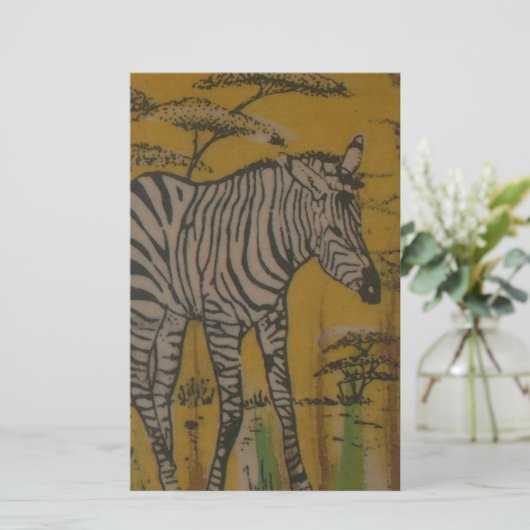 De Serengeti Spirit: Zebra Grazen in de Mara Briefpapier (Staand voorkant)