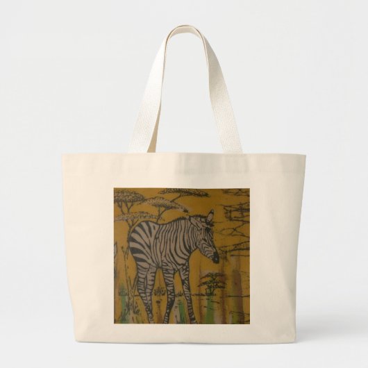 De Serengeti Spirit: Zebra Grazen in de Mara Grote Tote Bag (Voorkant)