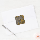 De Serengeti Spirit: Zebra Grazen in de Mara Vierkante Sticker (Envelop)