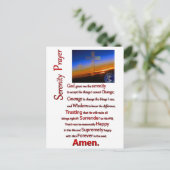 De sereniteit gebed in ruimterood briefkaart (Staand voorkant)