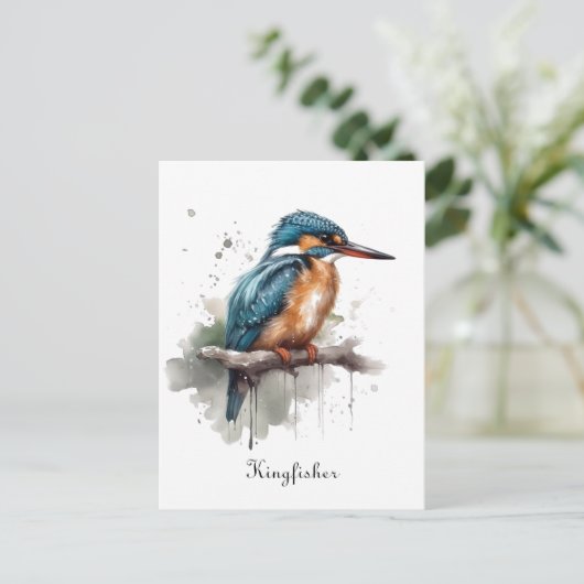 De sereniteit van de Kingfisher Briefkaart (Staand voorkant)