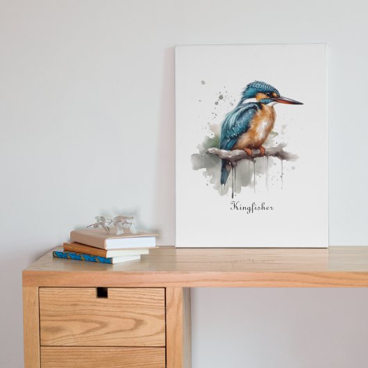 De sereniteit van de Kingfisher Canvas Afdruk