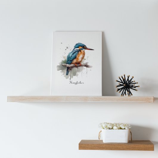 De sereniteit van de Kingfisher Canvas Afdruk