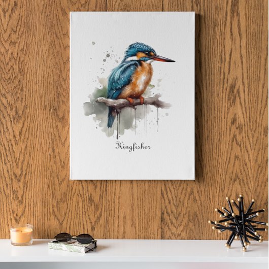 De sereniteit van de Kingfisher Canvas Afdruk