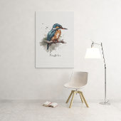 De sereniteit van de Kingfisher Canvas Afdruk
