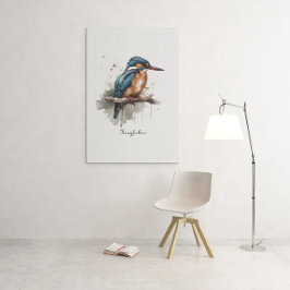 De sereniteit van de Kingfisher Canvas Afdruk