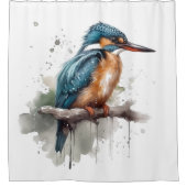 De sereniteit van de Kingfisher Douchegordijn (Voorkant)