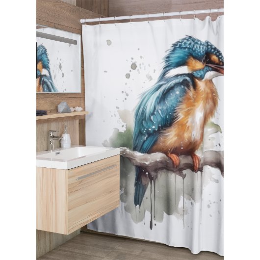 De sereniteit van de Kingfisher Douchegordijn