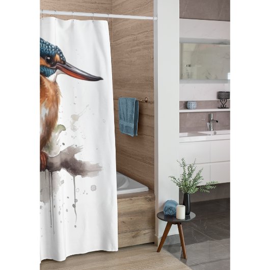 De sereniteit van de Kingfisher Douchegordijn