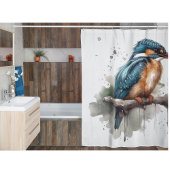 De sereniteit van de Kingfisher Douchegordijn