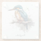 De sereniteit van de Kingfisher Glazen Onderzetter (Achterkant)