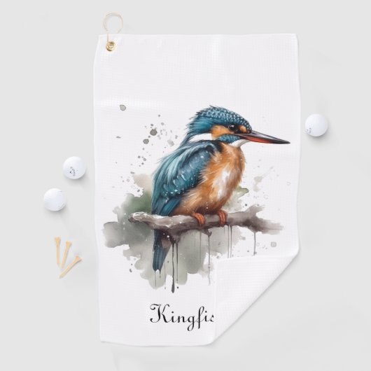 De sereniteit van de Kingfisher Golfhanddoek (Insitu)