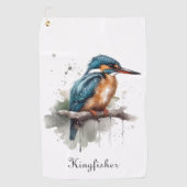 De sereniteit van de Kingfisher Golfhanddoek (Voorkant)