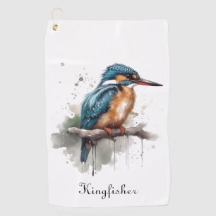 De sereniteit van de Kingfisher Golfhanddoek
