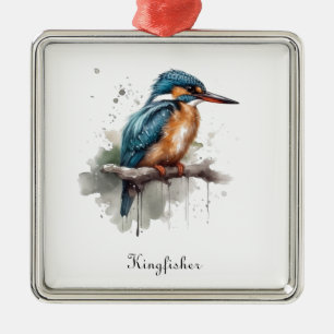 De sereniteit van de Kingfisher Metalen Ornament