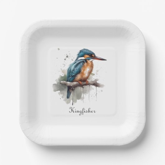 De sereniteit van de Kingfisher Papieren Bordje (Voorkant)