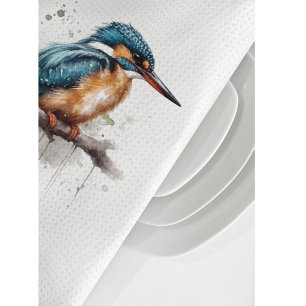 De sereniteit van de Kingfisher Theedoek