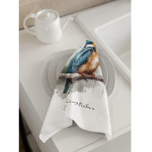 De sereniteit van de Kingfisher Theedoek