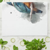 De sereniteit van de Kingfisher Theedoek (Gevouwen)