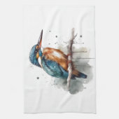 De sereniteit van de Kingfisher Theedoek (Verticaal)